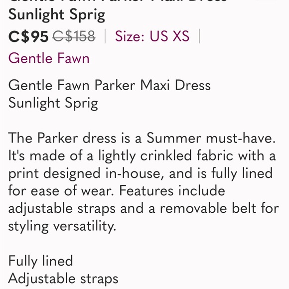 Gentle Fawn Parker Maxi Dress- Sunlight Sprig - Picture 2 of 6